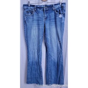 American Eagle Favorite Boyfriend Distressed Flare Jeans Women's Size 12 Regular